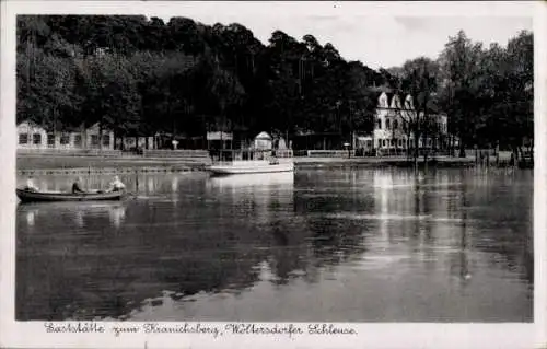 Ak Woltersdorf bei Berlin, Woltersdorfer Schleuse, Gaststätte zum Kranichsberg