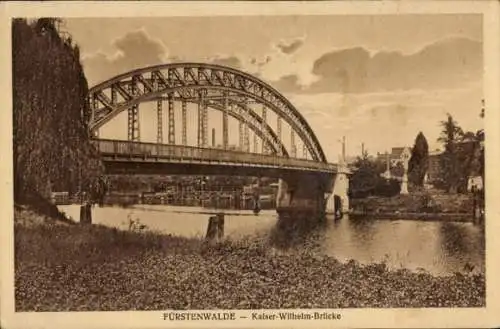 Ak Fürstenwalde an der Spree, Kaiser-Wilhelm-Brücke