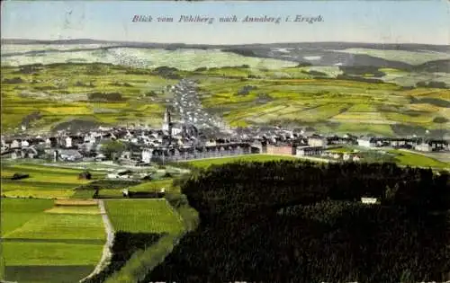 Ak Annaberg Buchholz Erzgebirge, Pöhlberg, Blick vom Pöhlberg