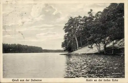 Ak Dubrow Müllrose im Landkreis Oder Spree, Motiv an der tiefen Ecke