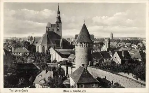 Ak Tangermünde, Kapitelturm, Burg, Kirche