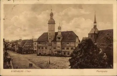 Ak Eisenberg in Thüringen, Marktplatz