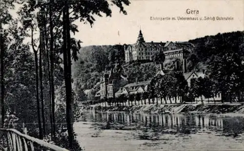 Ak Untermhaus Gera in Thüringen, Elster, Schloss Osterstein