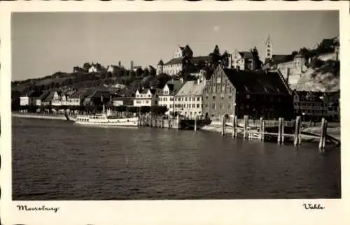 Ak Meersburg am Bodensee, Hafen, Dampfer