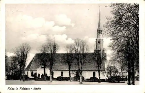 Ak Heide in Holstein, Blick auf die Kirche