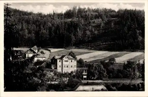 Ak Sitzendorf an der Schwarza in Thüringen, Blick zum Hotel Annafels mit Umgebung