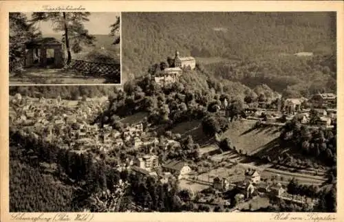 Ak Schwarzburg in Thüringen, Blick vom Trippstein, Trippsteinhäuschen