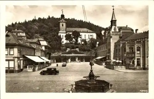 Ak Bad Leutenberg in Thüringen, Markt, Kirche