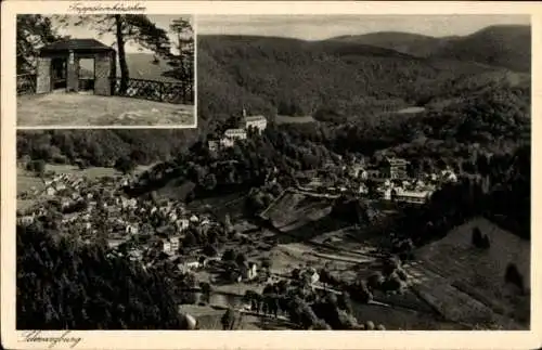 Ak Schwarzburg in Thüringen, Blick vom Trippstein, Trippsteinhäuschen