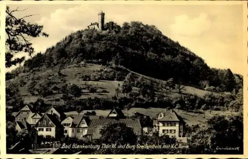 Ak Bad Blankenburg in Thüringen, Burg Greifenstein, VC Turm