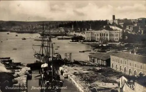 Ak Konstantinopel Istanbul Türkei, Panorama des Arsenals