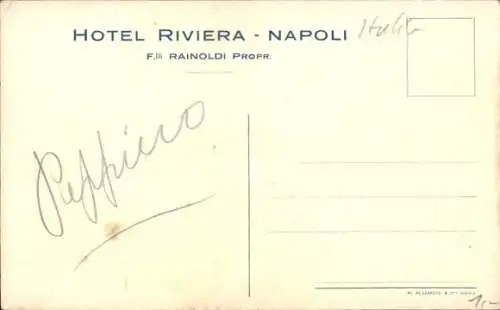 Ak Napoli Neapel Campania, Hotel Riviera