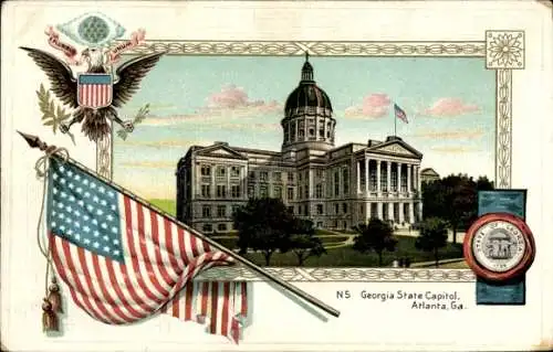 Passepartout Litho Atlanta Georgia USA, Georgia State Capitol