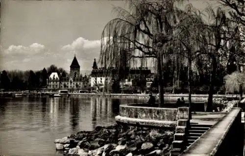 Ak Ouchy Lausanne Kanton Waadt, Les quais, Chateau