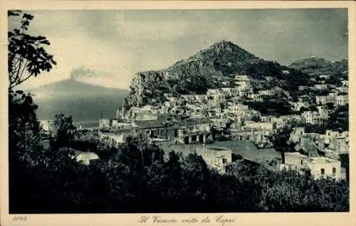 Ak Capri Neapel Campania, Panorama, Vesuv