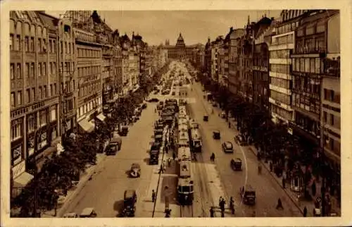 Ak Praha Prag Tschechien, Václavské náměstí, Wenzelsplatz