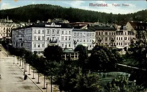 Ak Mariánské Lázně Marienbad Region Karlsbad, Tepler Haus