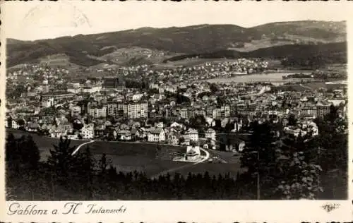 Ak Jablonec nad Nisou Gablonz in der Region Neiße Reichenberg, Teilansicht