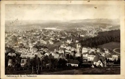 Ak Jablonec nad Nisou Gablonz an der Neiße Region Reichenberg, Teilansicht