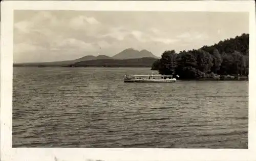 Ak Staré Splavy Thammühl Doksy Hirschberg am See Region Reichenberg, Boot auf dem See