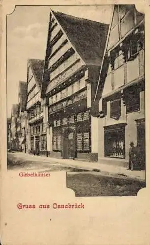 Ak Osnabrück in Niedersachsen, Giebelhäuser