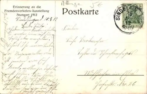 Künstler Ak Sindelfingen Kr. Böblingen, Straßenpartie, Altes Rathaus