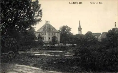 Ak Sindelfingen in Württemberg, Partie am See