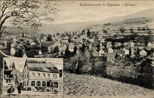 Ak Vockenhausen Eppstein im Taunus, Gesamtansicht, Gasthaus zum Nassauer Hof