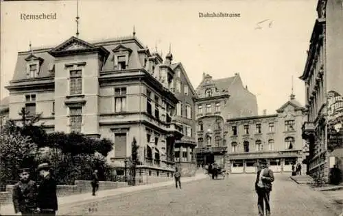 Ak Remscheid im Bergischen Land, Bahnhofstraße