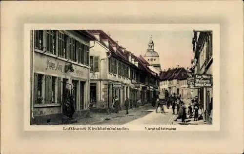 Ak Kirchheimbolanden, Vorstadtstraße, Kurzwaren Heinrich Rauch, Tapezierer Philipp Mang, Anwohner