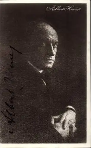 Ak Schauspieler Albert Heine, Portrait, Autogramm