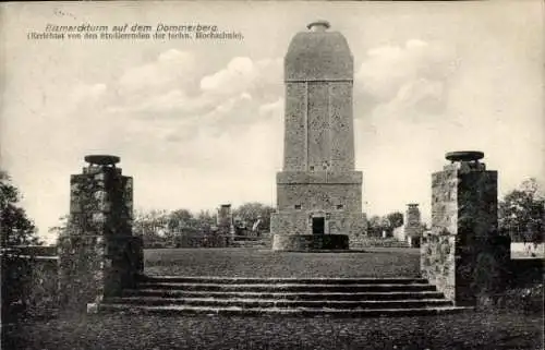 Ak Darmstadt in Hessen, Bismarckturm auf dem Dommerberg