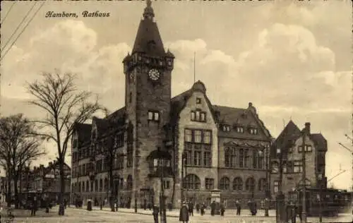 Ak Hamborn Duisburg im Ruhrgebiet, Rathaus