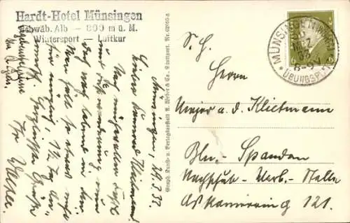 Ak Münsingen in Württemberg, Truppenübungsplatz, Kriegerdenkmal