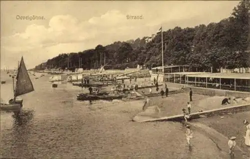 Ak Hamburg Altona Oevelgönne, Strand