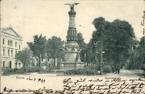 Ak Hamburg Altona, Siegesdenkmal