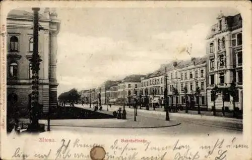 Ak Hamburg Altona, Bahnhofstraße