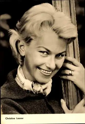 Ak Schauspielerin Christine Laszar, Portrait