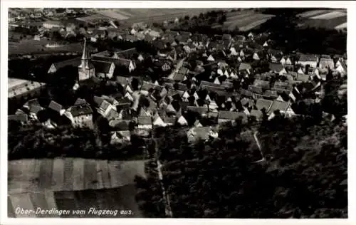 Ak Derdingen Oberderdingen im Kraichgau Württemberg, Fliegeraufnahme