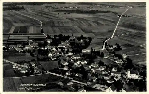 Ak Puchheim in Oberbayern, Fliegeraufnahme