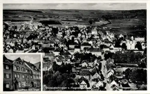 Ak Donaueschingen im Schwarzwald, Fliegeraufnahme, Gasthaus Zum Engel