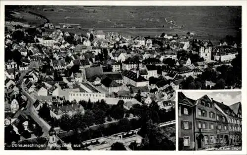 Ak Donaueschingen im Schwarzwald, Fliegeraufnahme, Gasthaus Zum Engel