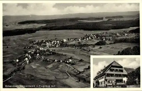 Ak Birkendorf im Schwarzwald Baden Württemberg, Fliegeraufnahme, Gasthaus zur Post