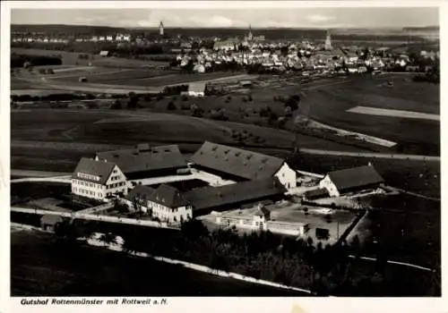 Ak Rottenmünster Rottweil am Neckar, Fliegeraufnahme, Gutshof