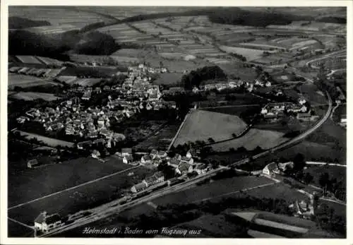 Ak Helmstadt in Baden, Fliegeraufnahme