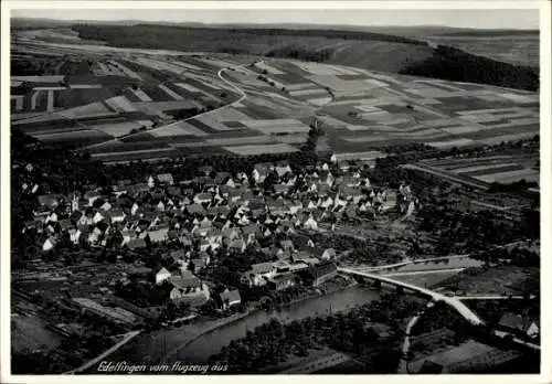 Ak Edelfingen Bad Mergentheim in Tauberfranken, Fliegeraufnahme