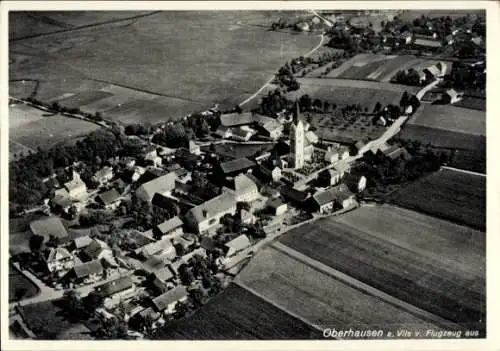 Ak Oberhausen an der Vils Reisbach in Niederbayern, Fliegeraufnahme