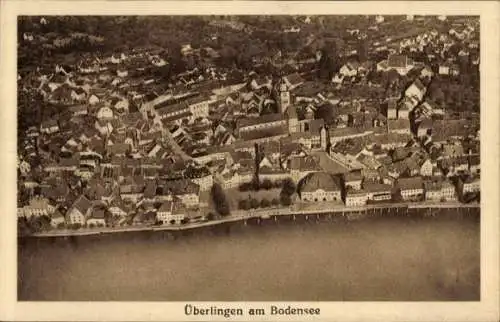 Ak Überlingen am Bodensee, Fliegeraufnahme