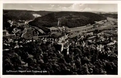 Ak Nagold im Schwarzwald, Fliegeraufnahme