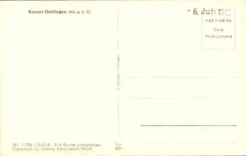 Ak Uehlingen Ühlingen Birkendorf im Schwarzwald, Fliegeraufnahme